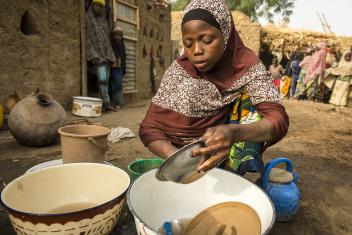 6:00 p.m. — Badariya helps prepare the family’s nightly meal of porridge and cleans up around the house to get ready for the next day. “Truly I want to have a different life. I do.”