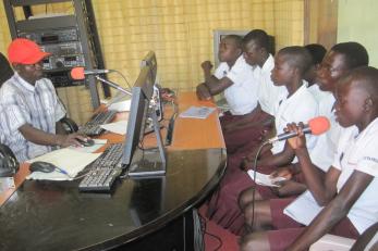 Youth deliver a radio broadcast to one million listeners on pader's luo fm