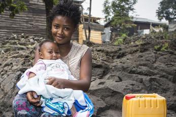 Congolese woman and child